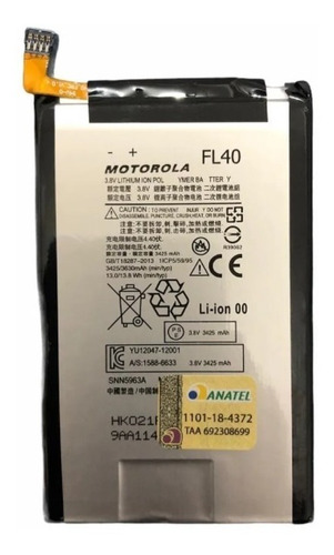 Bateria Original Fl40 Motorola Moto X Play Xt1563 Envio Já