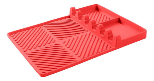 Silicona Mat De La Plancha Almohadilla 405cmx295cmx1cm Rojo