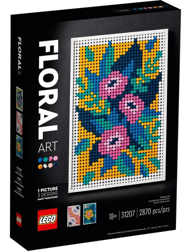 Kit De Construcción Lego Art Floral 31207 2870 Piezas