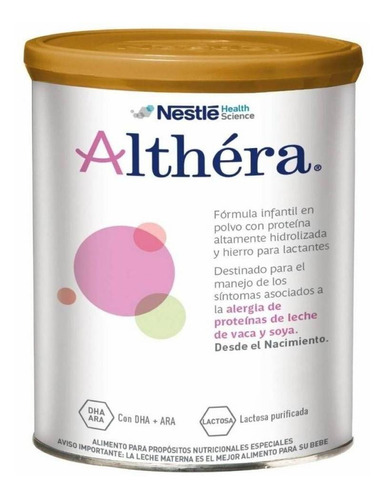 Leche de fórmula en polvo Nestlé Althéra en lata de 400g - 0  a 6 meses