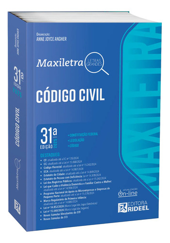 Código Civil, De Anne Joyce Angher. Editorial Rideel, Capa Mole Em Português, 2025