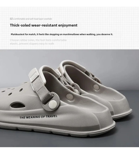 Zapatos Tipo Zueco De Playa De Verano Para Hombre, Sandalias