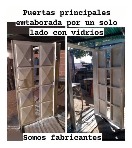 Puertas Principales Entamborada Por Un Solo Lado Con Vidrios