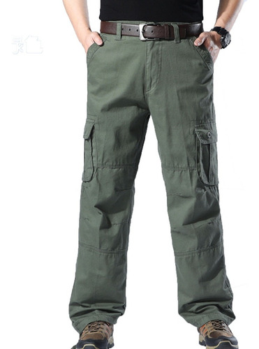 Pantalon De Cargo Tipo Comando En Gabardina