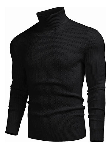 Sweater Cuello Alto Moda Comodo Hombre Invierno Tortug