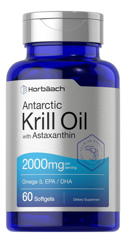 Aceite De Krill Antartico 2000mg Omega 3 Epa Dha 60 Cap