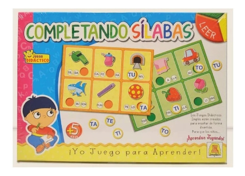 Imagen 1 de 3 de Completando Silabas Implas Didactico Juego Mesa Art.316 Edu