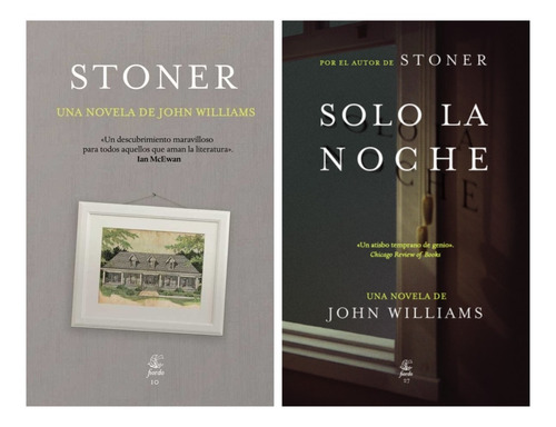 Lote X 2 Libros John Williams Stoner + Solo La Noche Fiordo