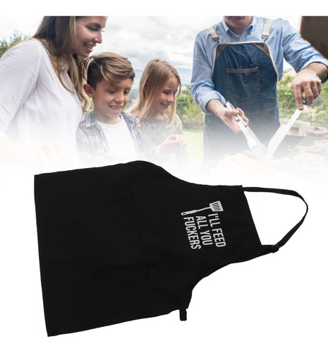 Delantal Tipo Babero De Chef Para Hombre, Divertido, Con 3 B