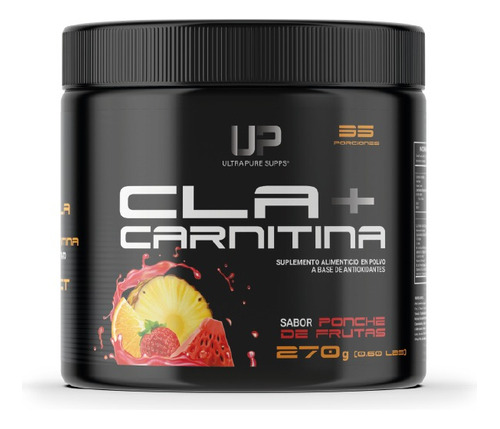 Ultra Pure Supps Cla + Carnitina 35 Serv 270g Sabor Ponche De Frutas