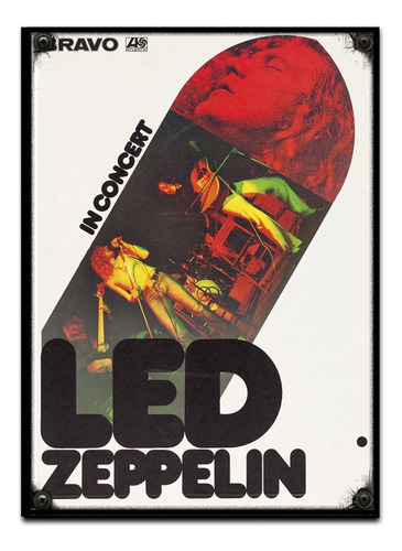 #710 - Cuadro Decorativo Vintage 30 X 40 - Led Zeppelin Rock