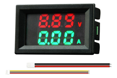 Mini Multímetro Digital De 100v 10a Con Cables Rojo Verde