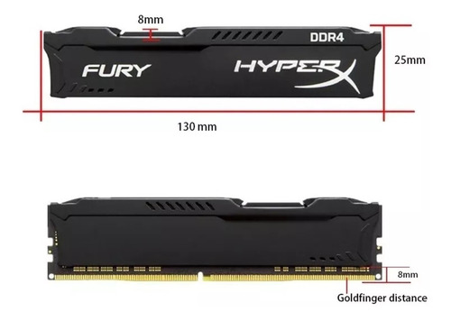Dissipador Memoria Ram Ddr2 Ddr3 Ddr4 Fury Hyper Kit C/ 04