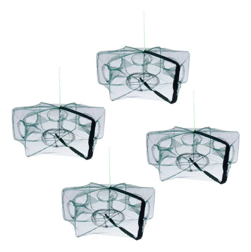 Mx1 Jaula Plegable Para 4 Trampas Con Redes De Pesca Para