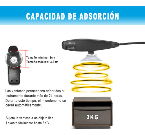 Para Micrófono Superadd Kx-632 De Acordeón/violín Negro /