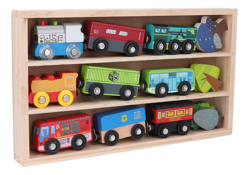 Juego De Juguetes De Madera Para Trenes, Aptos Para Niños, S