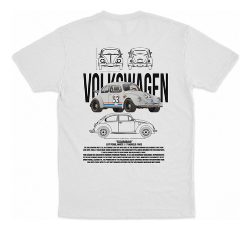 Playera Carro Vocho Volkswagen Herbie 53 Vw Fireskull