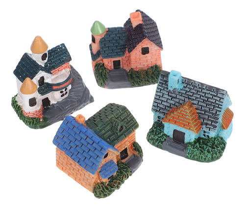 Minicasa De Resina Para Casa De Muñecas, 4 Unidades: Tiny Ho