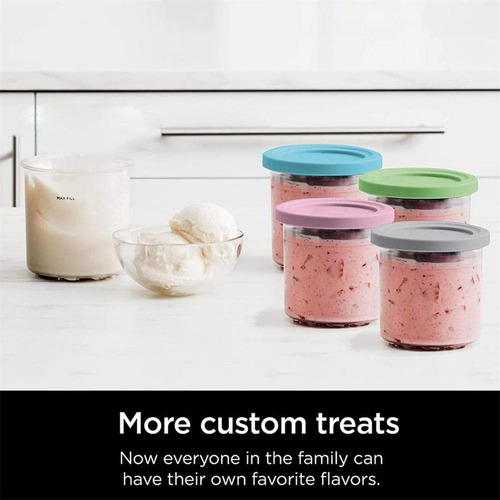 8 Vasos Para Pintas De Helado, Recipientes Para Helado Con T