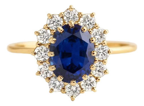 Anillo Sencillo De Zafiro For Mujer