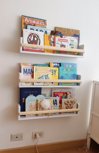 Repisas Libreros X3 Biblioteca Infantil 60cm Montessori 