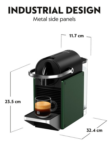 Cafetera Nespresso Pixie Dark Green C62 Color Verde Verde