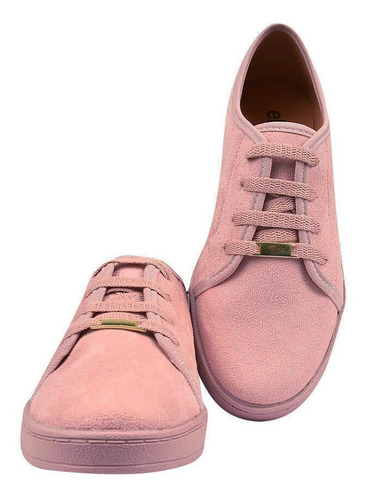 Tênis Feminino Sapatenis Camurça Casual Eleganteria
