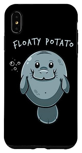 Funda Para iPhone XS Max Floaty Potato Manatee Chubby Mer-02