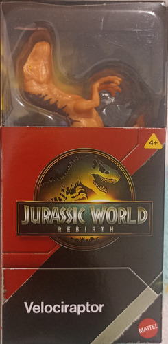 Jurassic World Rebirth Dinosaurio Velociraptor Tigre 15cm