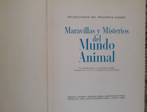 Maravillas Y Misterios Del Mundo Animal Reader's Digest Read