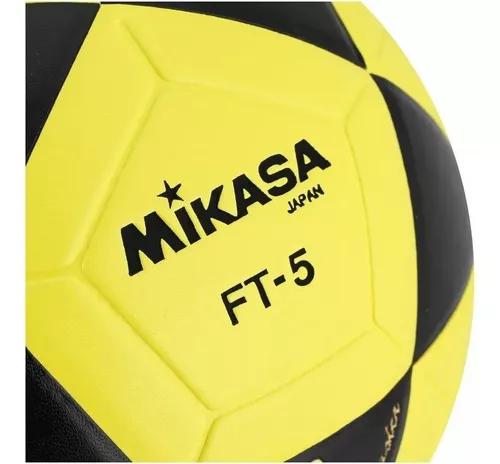 Bola Oficial de Futevôlei Mikasa FT-5 Amarela e Preta