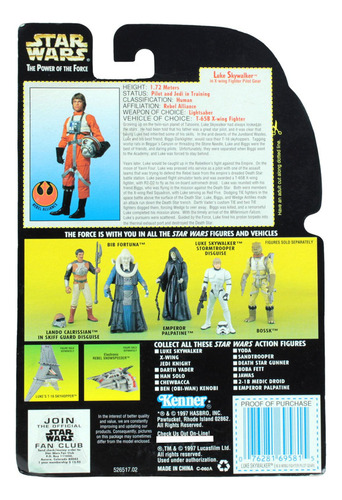 Star Wars Power Of The Force Gold Luke Skywalker Pilot