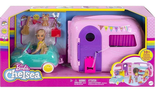 Imagem 2 de 7 de Boneca Barbie Family Chelsea E Trailer De Acampamento Mattel