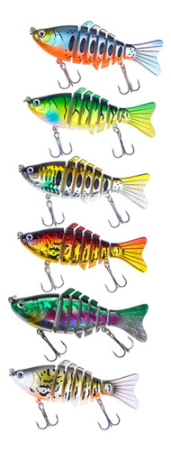 6x 7 Segmento Señuelos De Pesca Señuelos De Graves Con