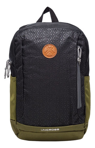 Mochila 17 Espalda Light Deportiva Gym Unicross - 62.5108 Color Negro Diseño De La Tela Lisa