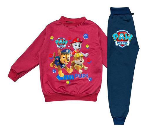 Conjunto Sudadera Paw Patrol Patrulla Canina Para Niños