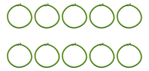 Corda Elástica Do Trampolim De 10 Pces Redonda 8mm, Verde