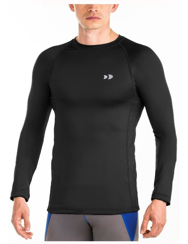 Playera De Licra Espalda Transpirable Deportiva Manga Larga
