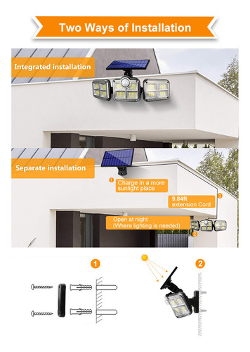 Luz Led De 280 V, Alimentada Por Seguridad, Detectada Para G