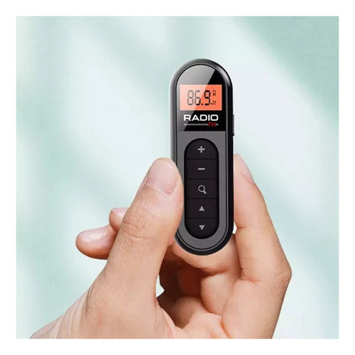 Mini Rádio Fm De Bolso 76-108 Mhz, Recarregável, Lapela