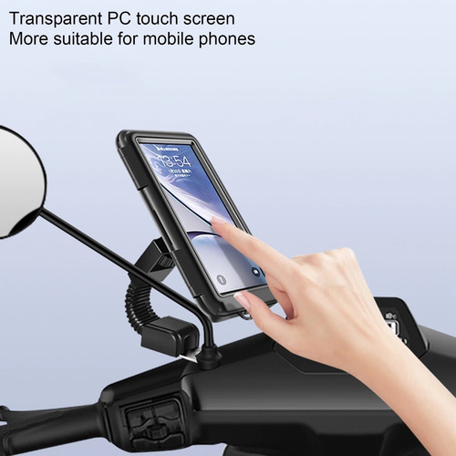 Soporte Para Teléfono Celular De Motocicleta Xl 6.8 Inches Negro
