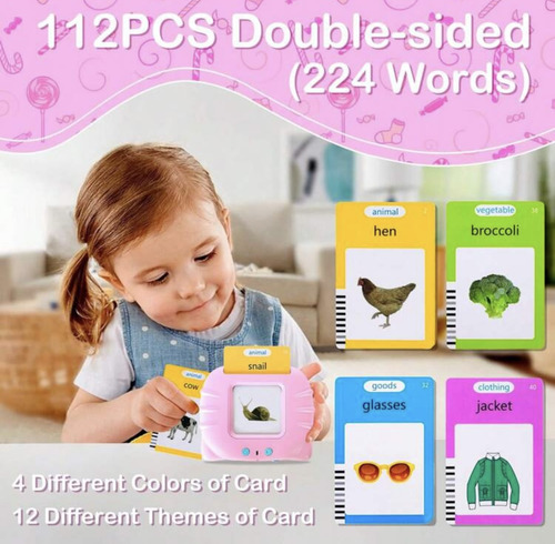 Tarjetas Didácticas Para Aprender Inglés Importadas Rosas