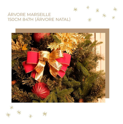 Árvore De Natal Marseille 847 Hastes Verde 1un 150cm