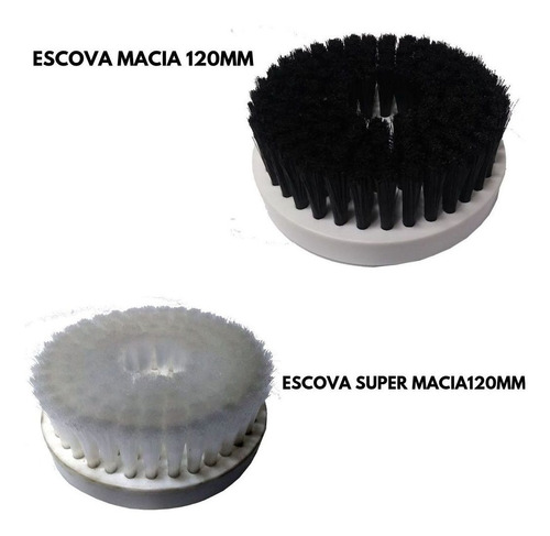 Kit C/2 Escovas P/estofados 120mm Para Politriz Rosca M 14