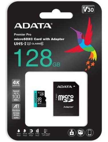 Memoria Micro Sd 128gb Premier Pro 4k Original Adata