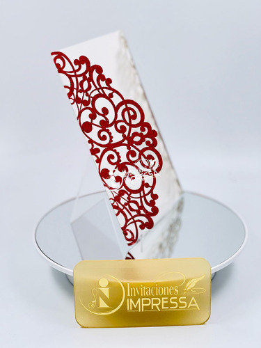 120 Sobres Glitter Invitación Corte Láser Suaje 13x18 Rojo