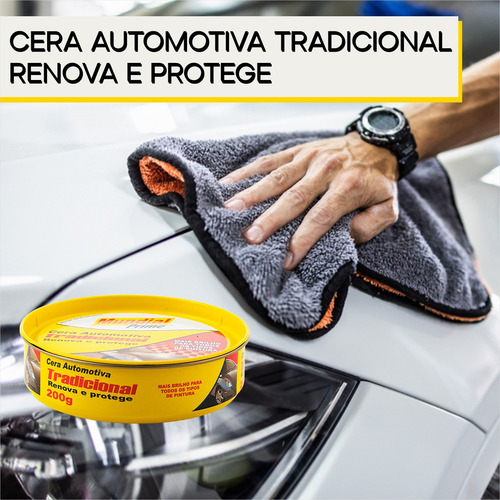 Cera Automotiva Pasta Lata Tradicional Renova E Protege 200g