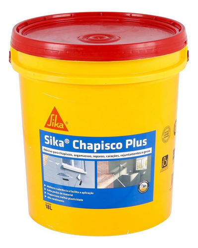 Sika Chapisco Plus Adesivo Chapisco E Argamassas - Sika 18l