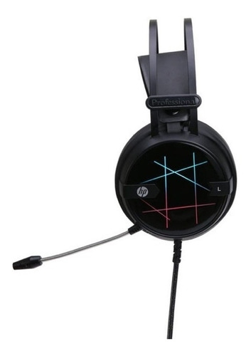 Imagen 3 de 6 de Auricular Gamer Hp H160 Micrófono Usb Luz Led Negro Headset