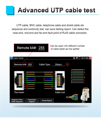 Probador De Cctv Ipc-5200c Plus Monitor De Video Ip Vga Hdmi